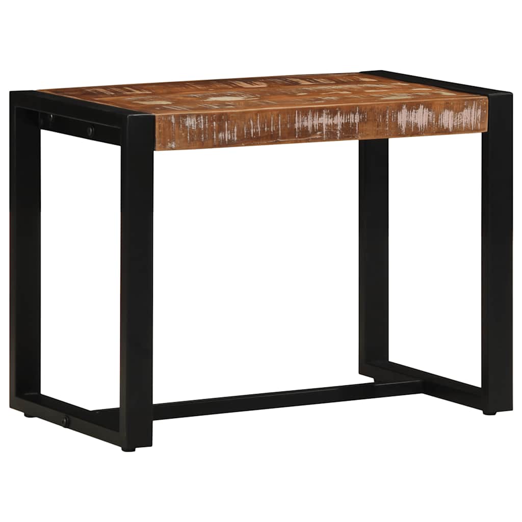 Banc multicolore 60x35x45 cm en bois massif recyclé - XIOS