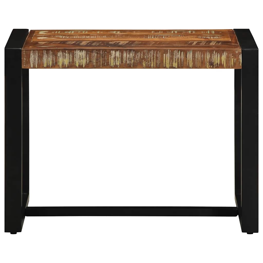 Banc multicolore 60x35x45 cm en bois massif recyclé - XIOS