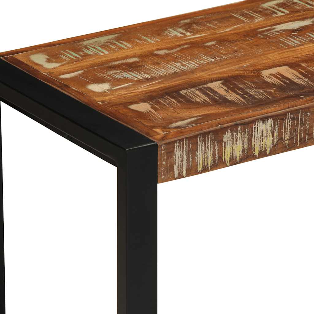 Banc multicolore 60x35x45 cm en bois massif recyclé - XIOS