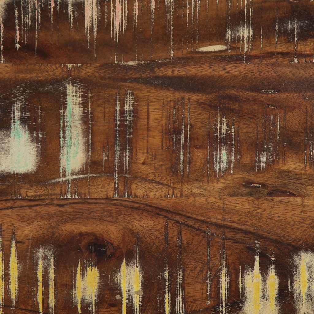 Banc multicolore 80x35x45 cm bois massif récupération - XIOS