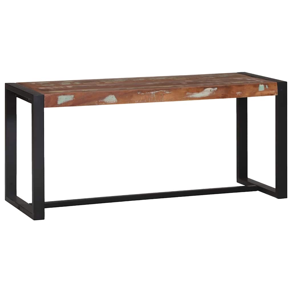 Banc Multicolore 100 x 35 x 45 cm Bois massif de récupération - XIOS