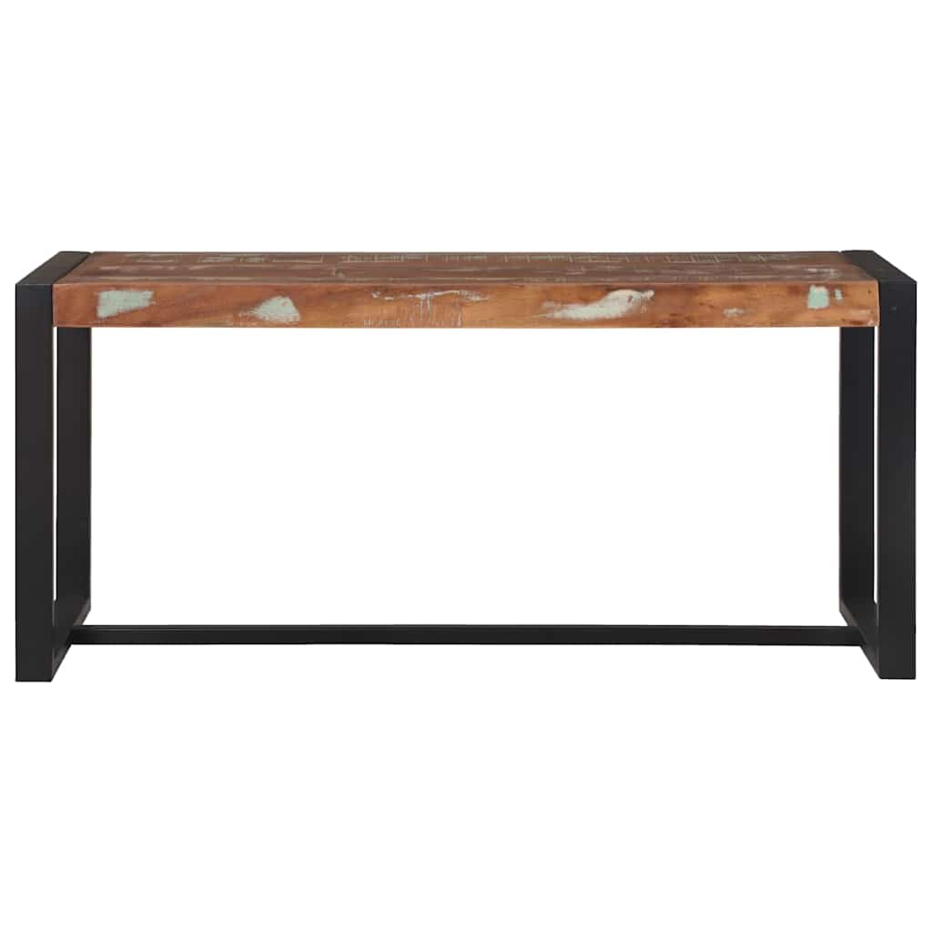 Banc Multicolore 100 x 35 x 45 cm Bois massif de récupération - XIOS