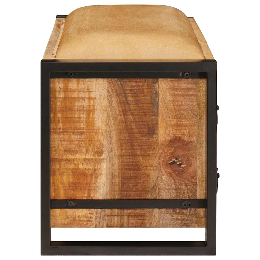 Banc de Rangement avec tiroir Marron Bois de manguier massif - XIOS