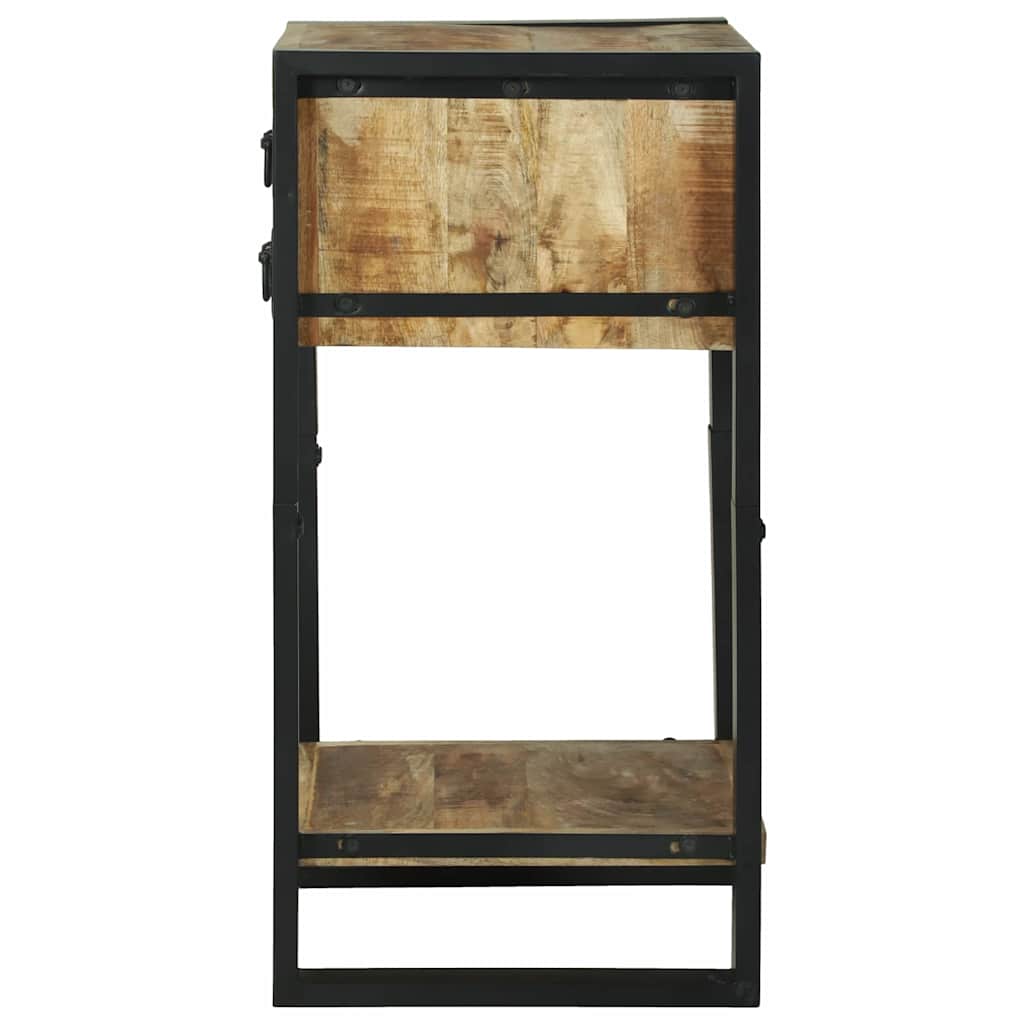 Table d'appoint avec tiroir Marron Bois de manguier brut massif - XIOS