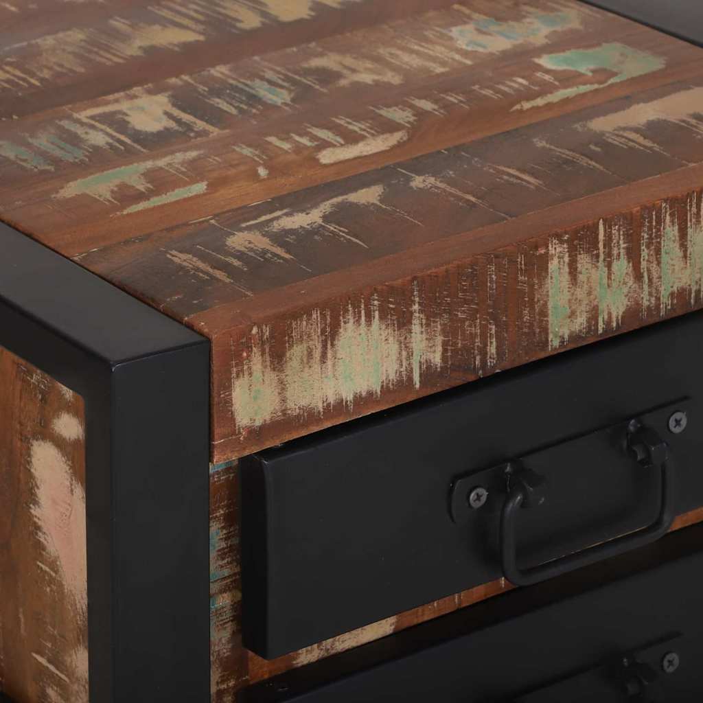 Table d'appoint avec tiroir Multicolore Bois récupéré massif - XIOS