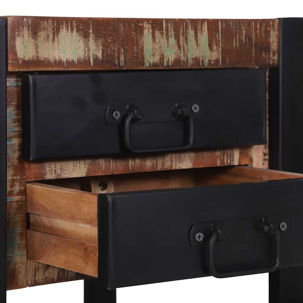 Table d'appoint avec tiroir Multicolore Bois récupéré massif - XIOS