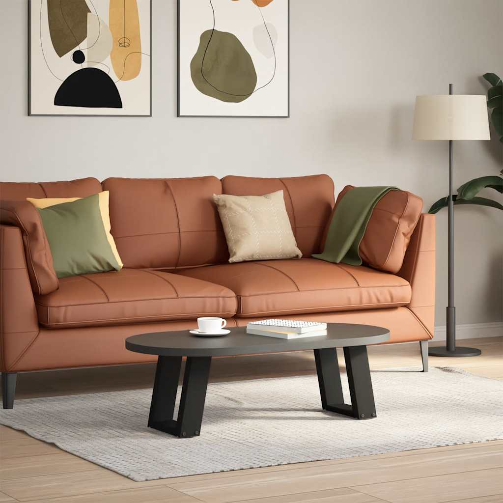 Pieds de table basse en U 2 pièces Noir 30 x (30-31) cm Acier - XIOS