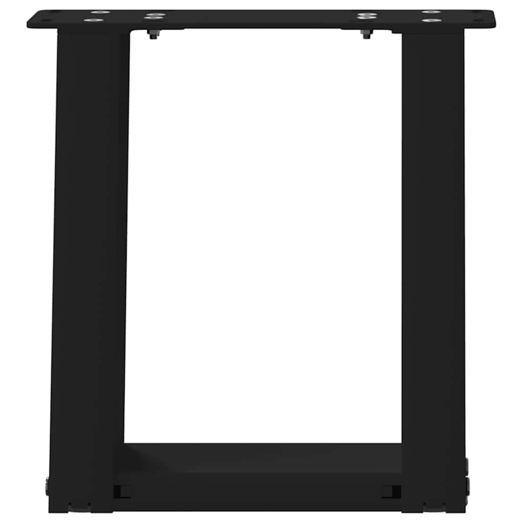 Pieds de table basse en U 2 pièces Noir 30 x (30-31) cm Acier - XIOS