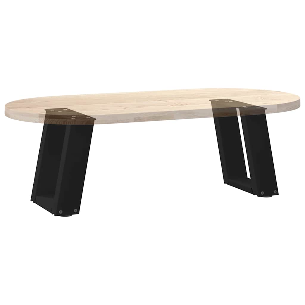 Pieds de table basse en U 2 pièces Noir 30 x (30-31) cm Acier - XIOS