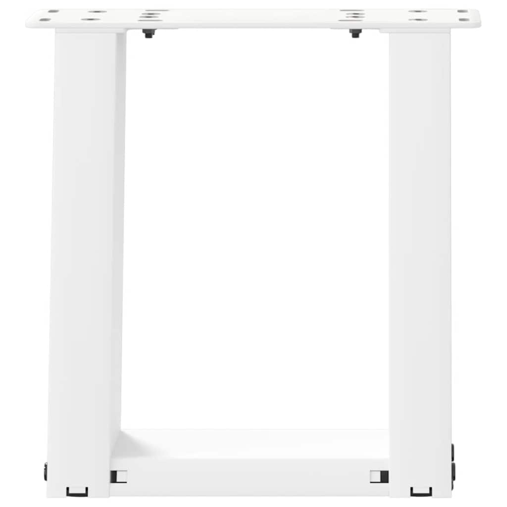 Pieds de table basse en U 2 pièces Blanc 30 x (30-31) cm Acier - XIOS
