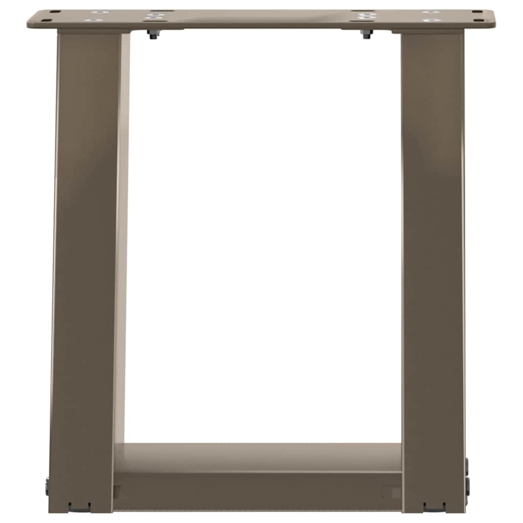 Pieds de table basse en U 2 pièces Acier naturel 30 x (30-31) cm Acier - XIOS