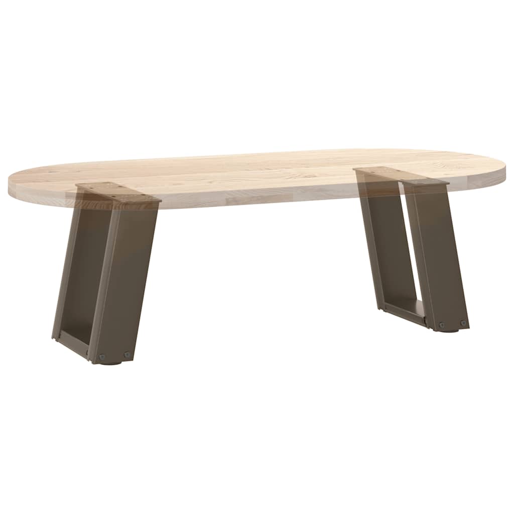 Pieds de table basse en U 2 pièces Acier naturel 30 x (30-31) cm Acier - XIOS