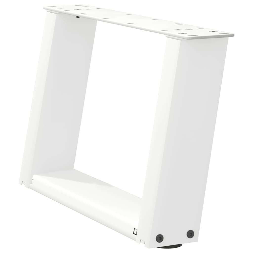Pieds de table basse en U 2 pièces Blanc 40 x (30-31) cm Acier - XIOS