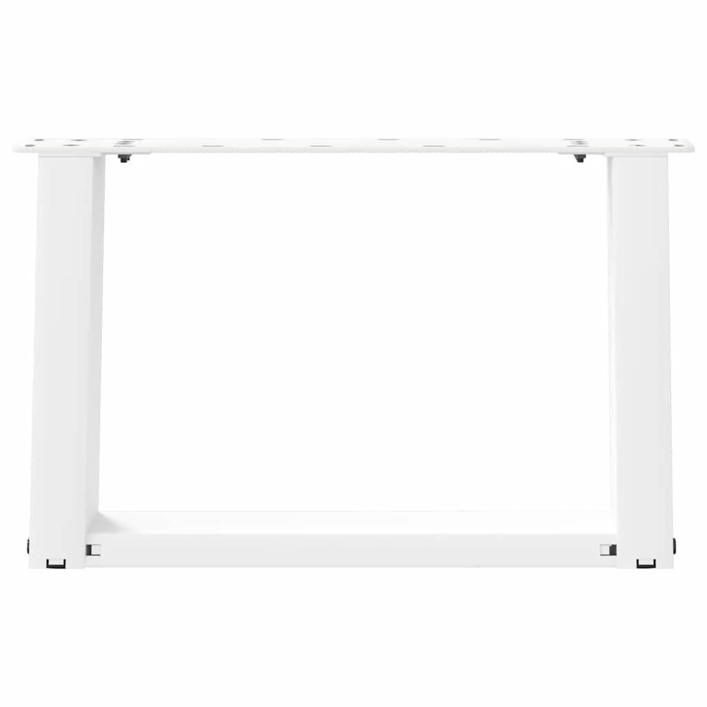 Pieds de table basse en U 2 pièces Blanc 40 x (30-31) cm Acier - XIOS