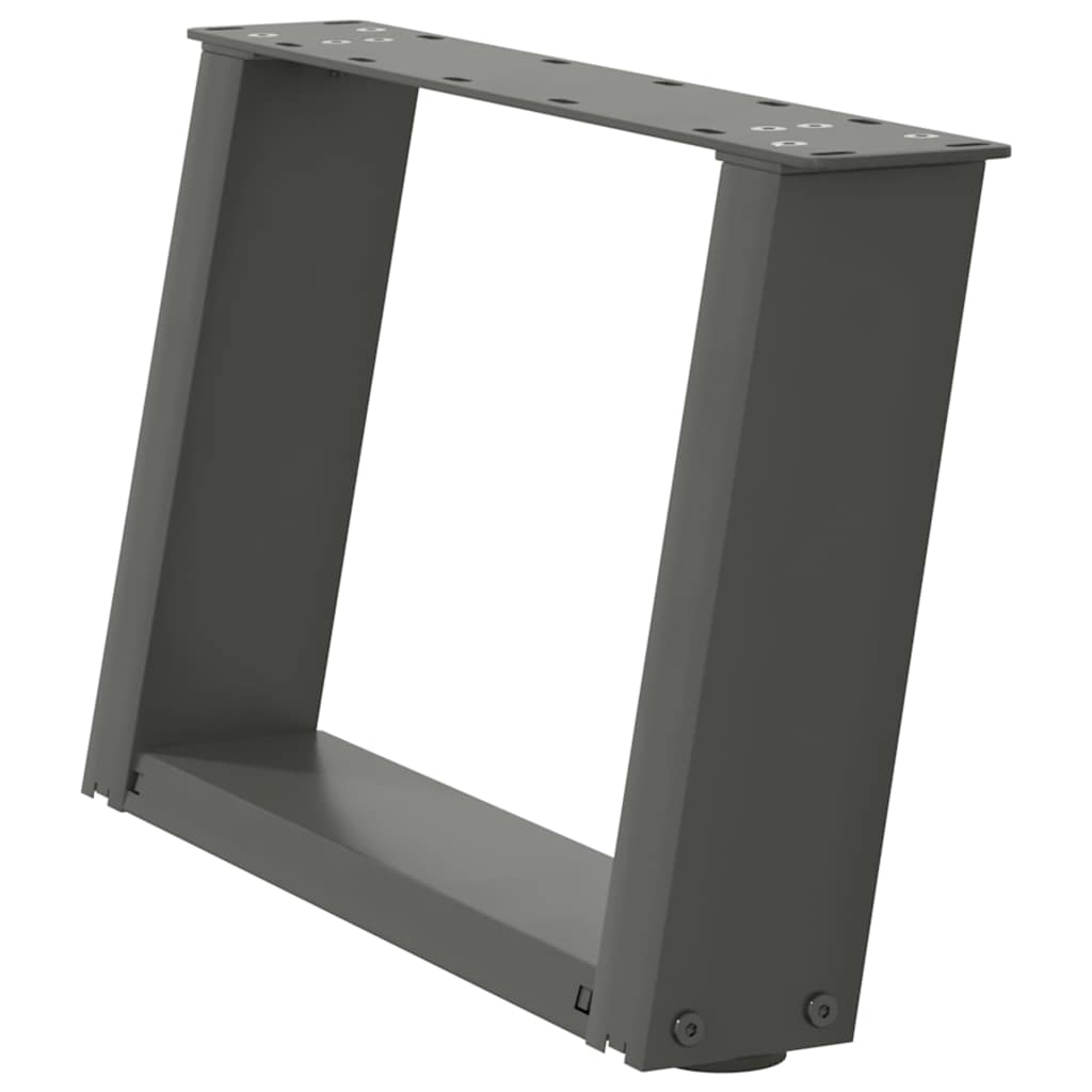 Pieds de table basse en U 2 pièces Anthracite 40 x (30-31) cm Acier - XIOS