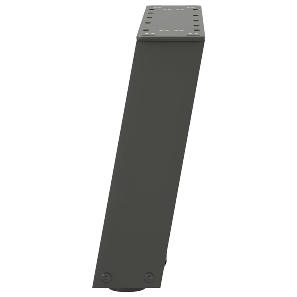 Pieds de table basse en U 2 pièces Anthracite 40 x (30-31) cm Acier - XIOS