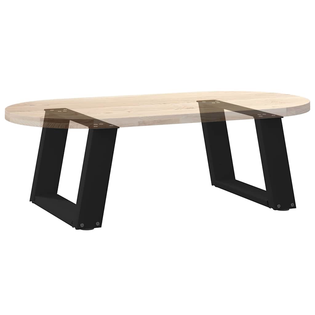 Pieds de table basse en U, 2 pièces, noir, 50 x (30-31) cm, acier - XIOS