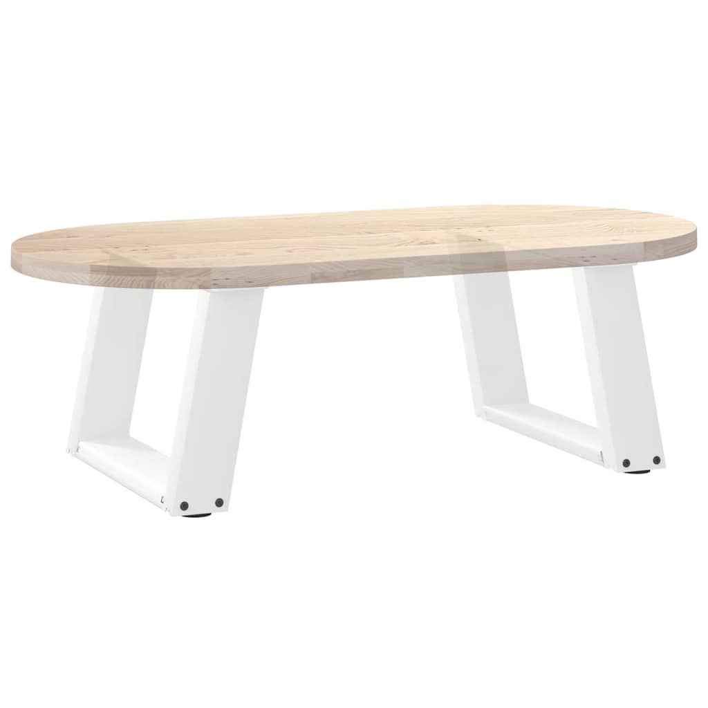 Pieds de table basse en U, 2 pièces, blanc, 50 x (30-31) cm, acier - XIOS