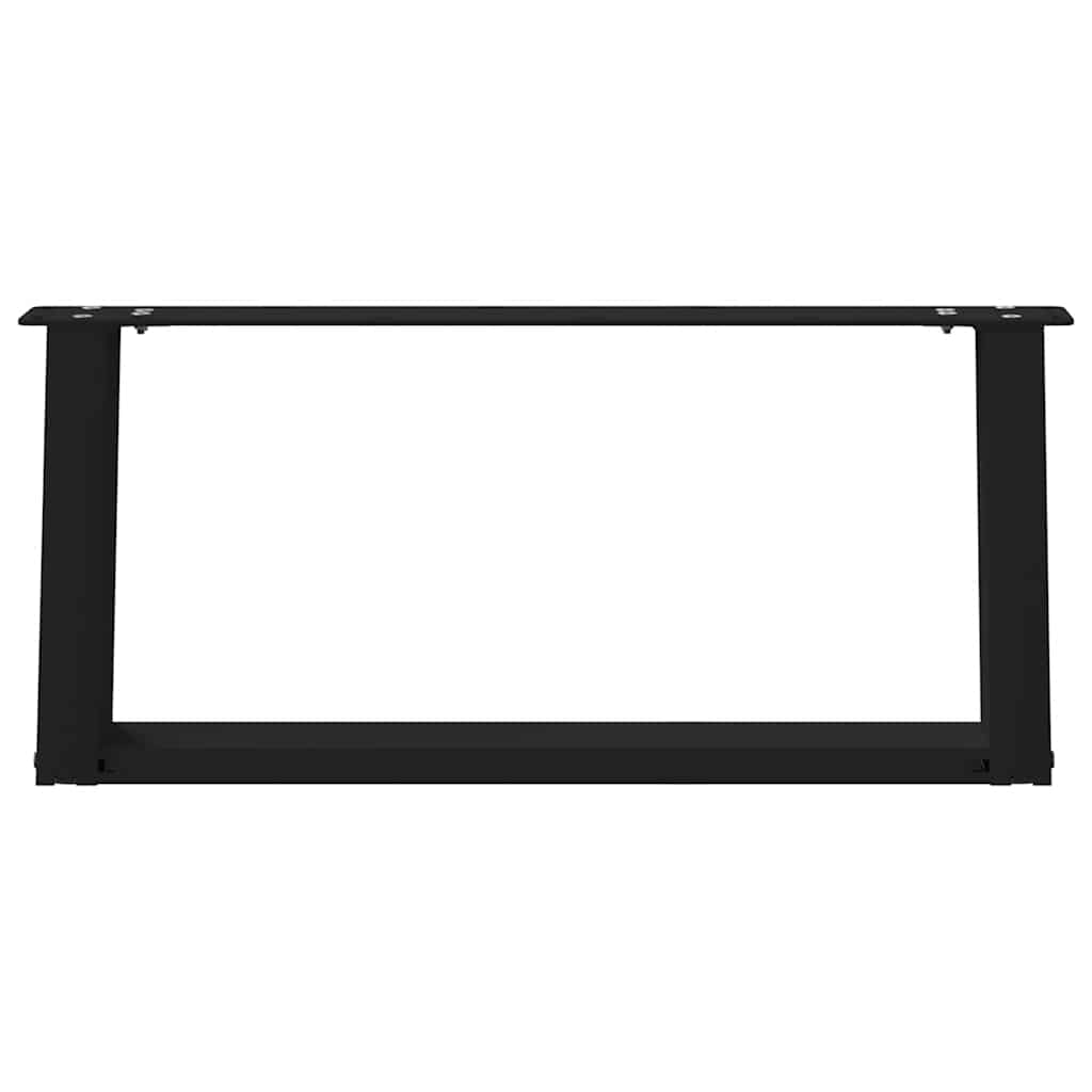 Pieds de table basse en U, 2 pièces, noir, 60 x (30-31) cm, acier - XIOS