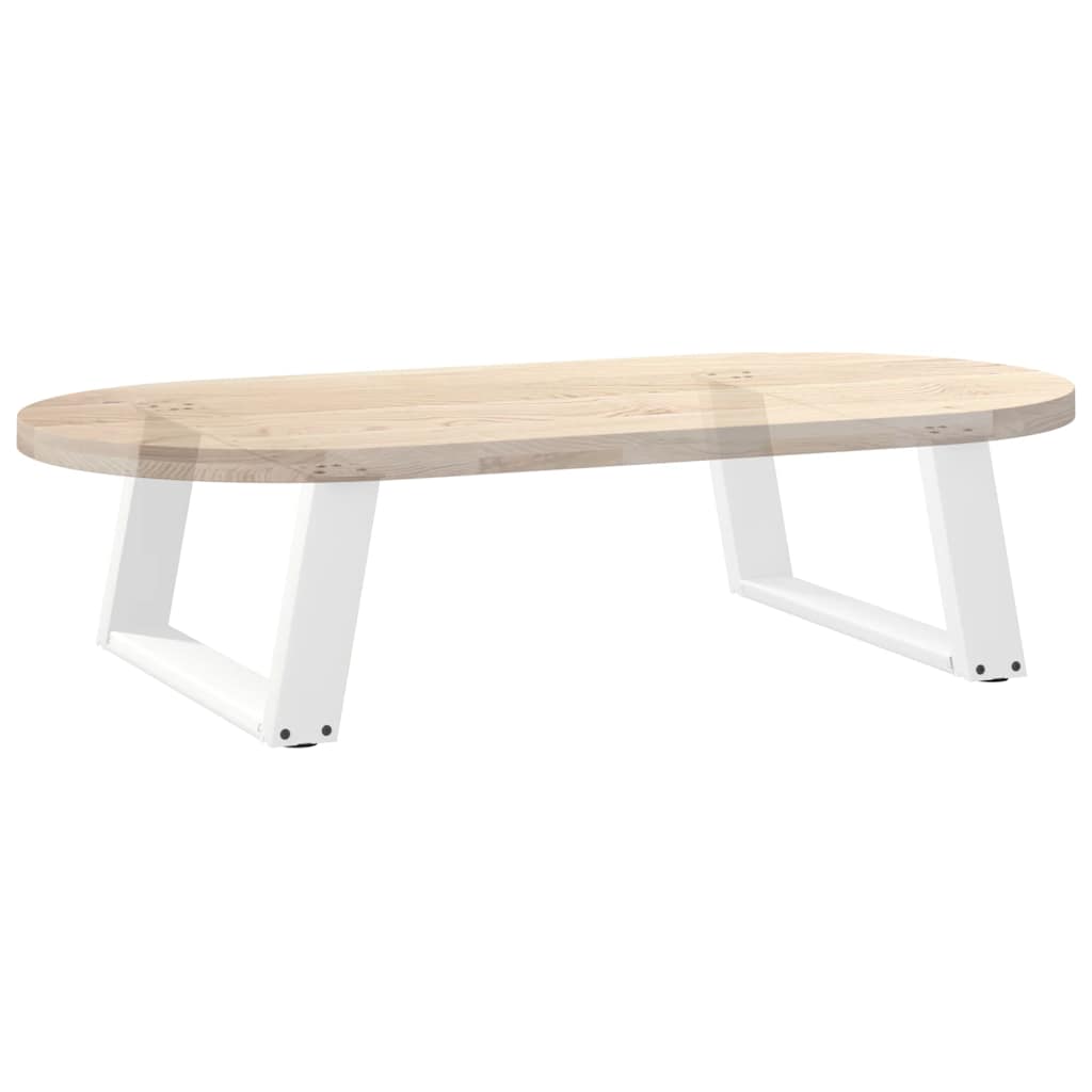 Pieds de table basse en U 2 pièces Blanc 60 x (30-31) cm Acier - XIOS