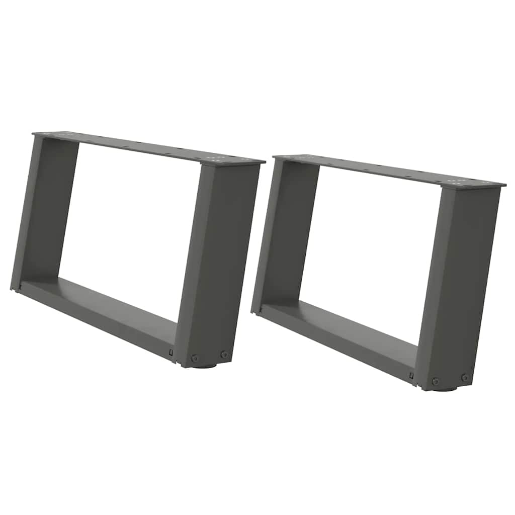 Pieds de table basse en U 2 pièces Anthracite 60 x (30-31) cm Acier - XIOS