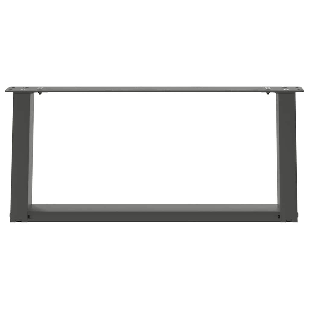 Pieds de table basse en U 2 pièces Anthracite 70 x (30-31) cm Acier - XIOS