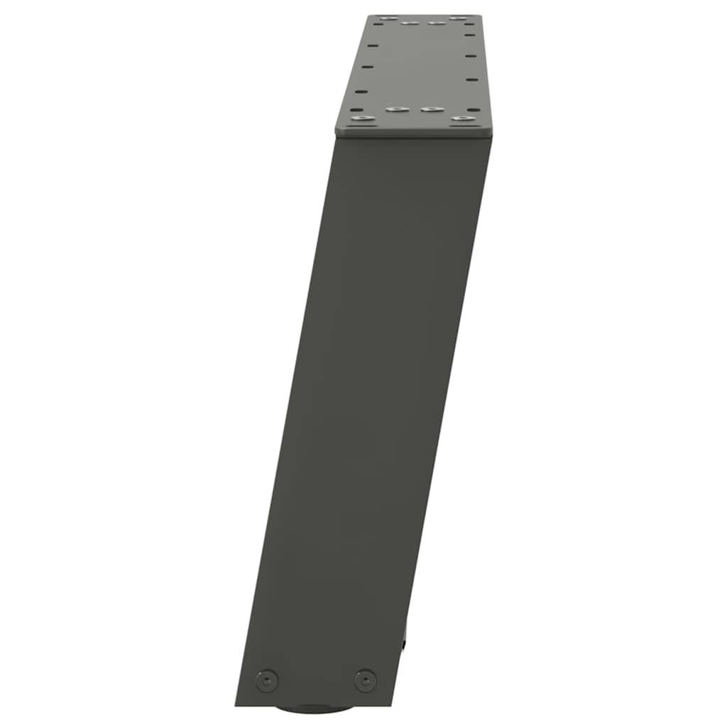 Pieds de table basse en U 2 pièces Anthracite 70 x (30-31) cm Acier - XIOS