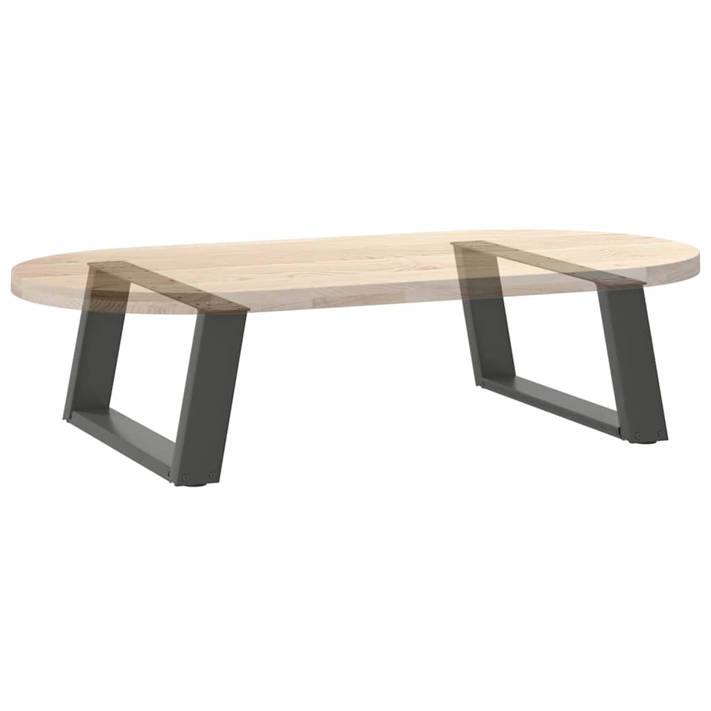 Pieds de table basse en U 2 pièces Anthracite 70 x (30-31) cm Acier - XIOS