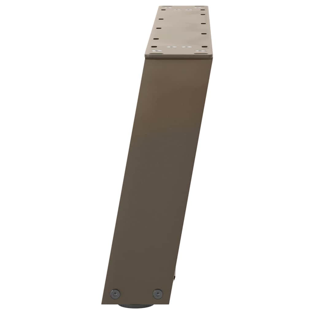 Pieds de table basse en U, 2 pièces, acier naturel, 70 x (30-31) cm - XIOS