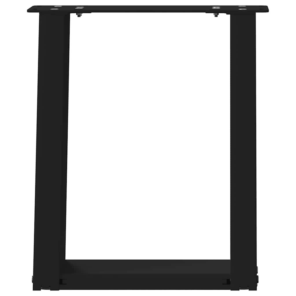 Pieds de table basse en U 2 pièces Noir 28 x (42-43) cm Acier - XIOS