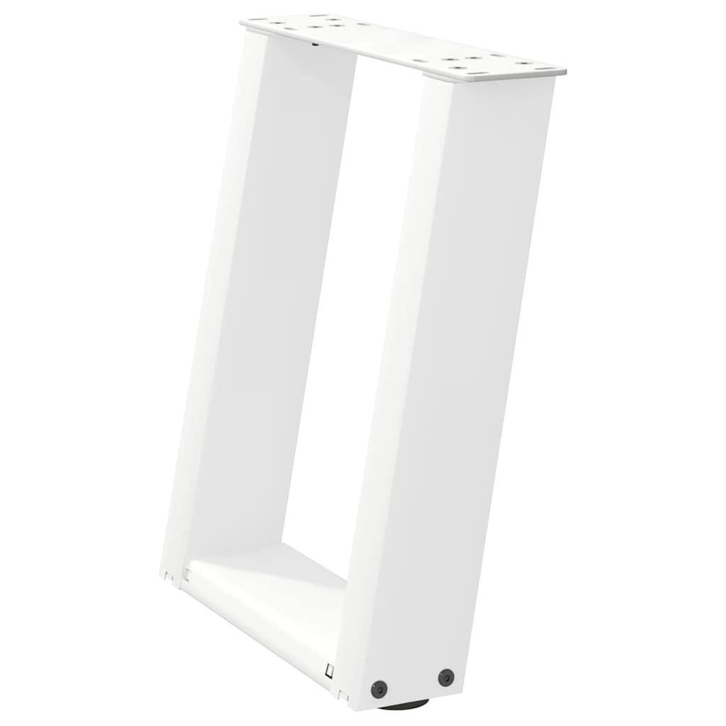Pieds de table basse en U 2 pièces Blanc 28 x (42-43) cm Acier - XIOS