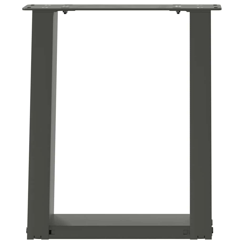 Pieds de table basse en U 2 pièces Anthracite 28 x (42-43) cm Acier - XIOS