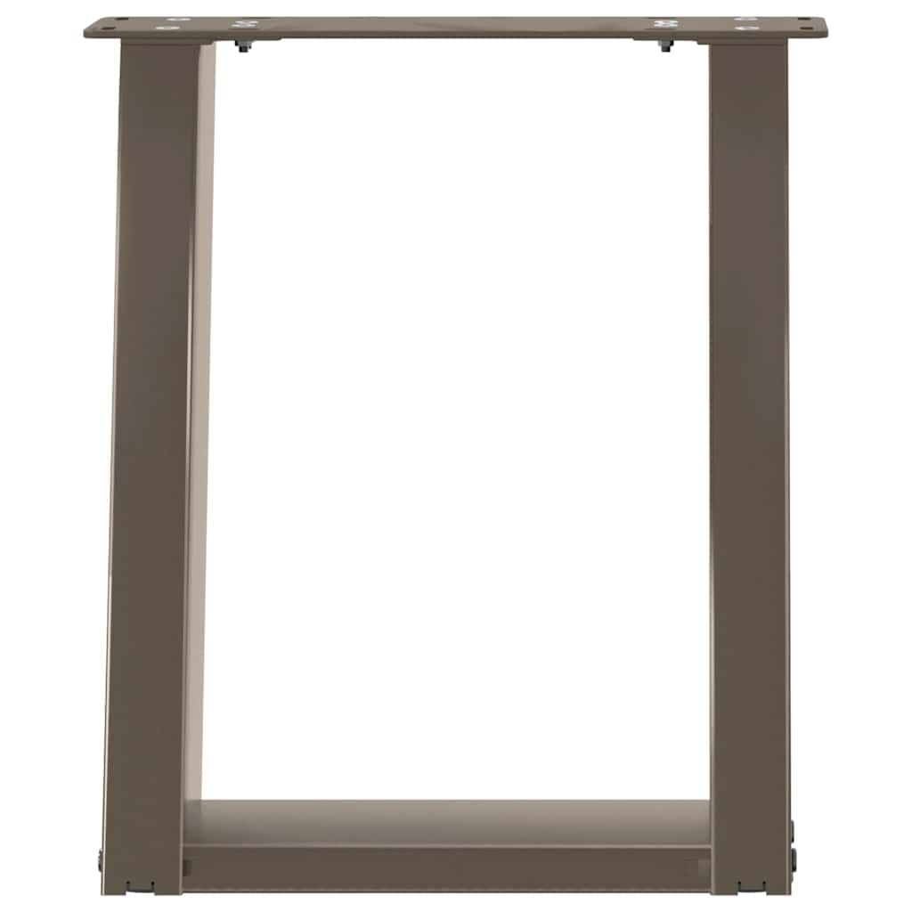 Pieds de table basse en U 2 pièces Acier naturel 28 x (42-43) cm Acier - XIOS