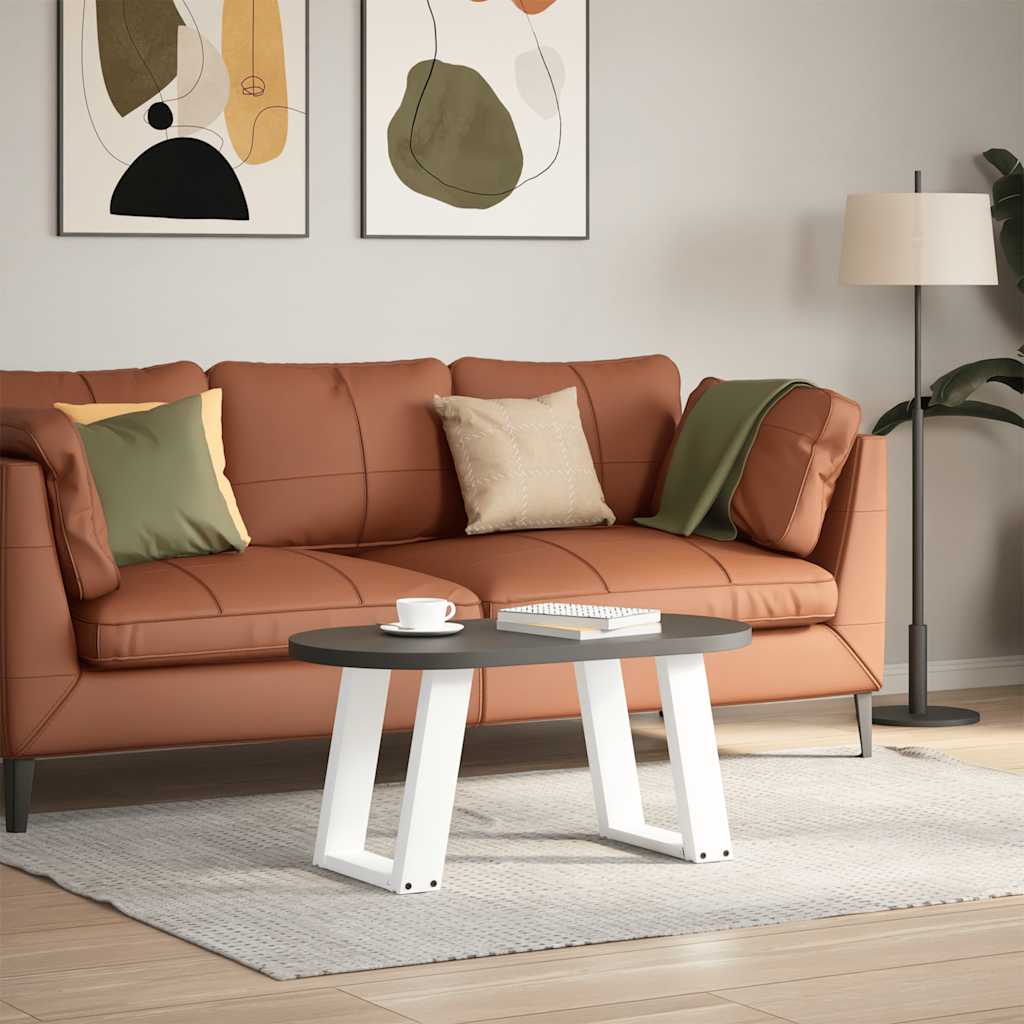 Pieds de table basse en U 2 pièces Blanc 38 x (42-43) cm Acier - XIOS