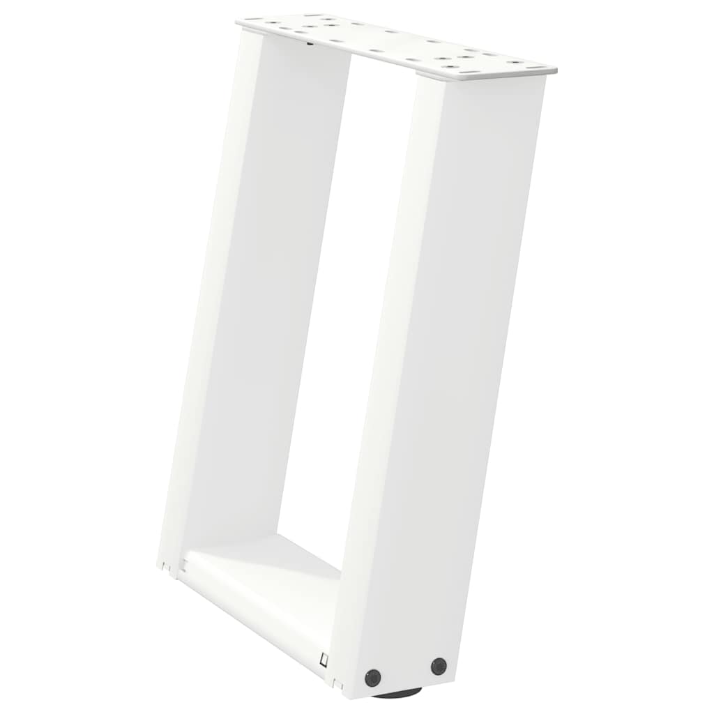 Pieds de table basse en U 2 pièces Blanc 38 x (42-43) cm Acier - XIOS