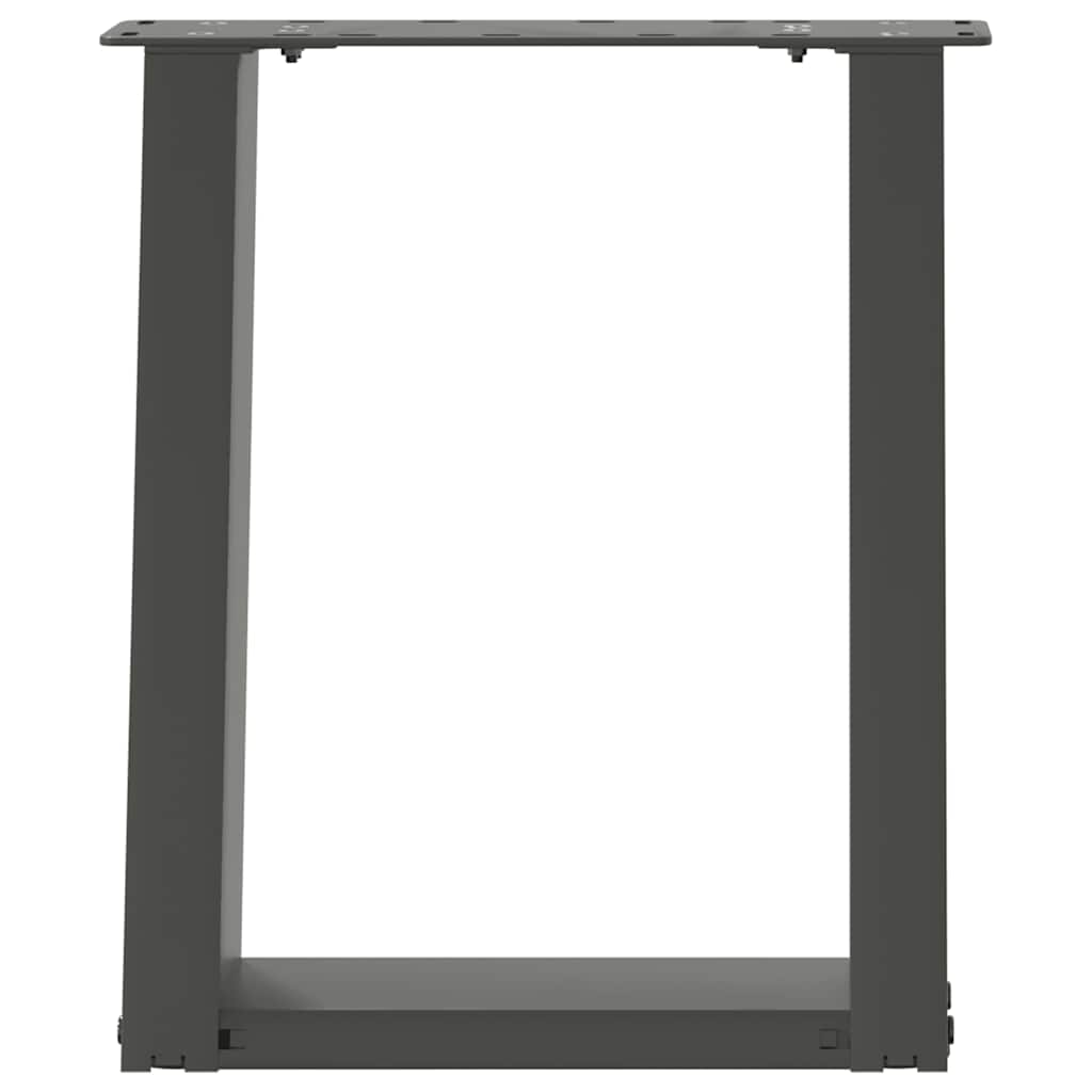 Pieds de table basse en U 2 pièces Anthracite 38 x (42-43) cm Acier - XIOS