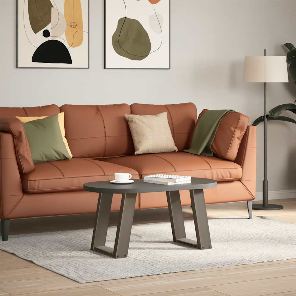 Pieds de table basse en U 2 pièces Acier naturel 38 x (42-43) cm Acier - XIOS