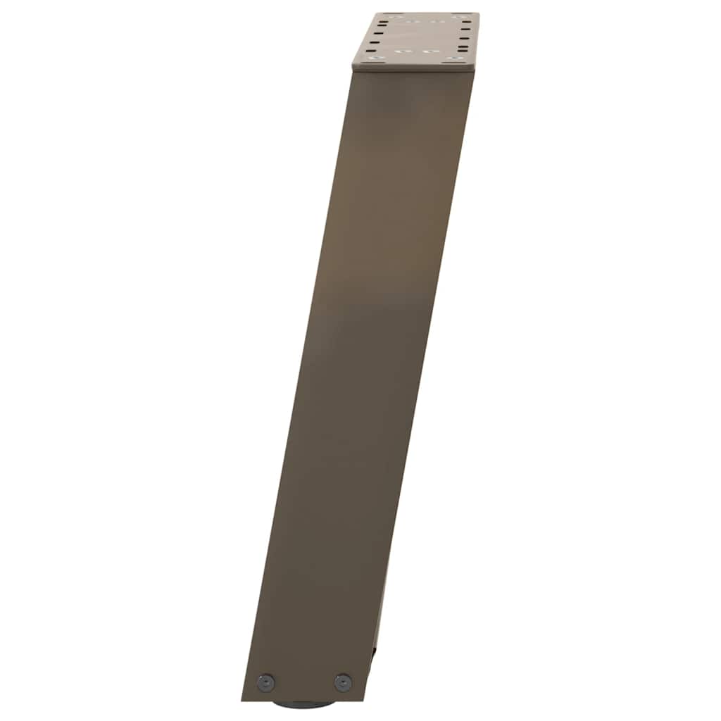 Pieds de table basse en U 2 pièces Acier naturel 38 x (42-43) cm Acier - XIOS