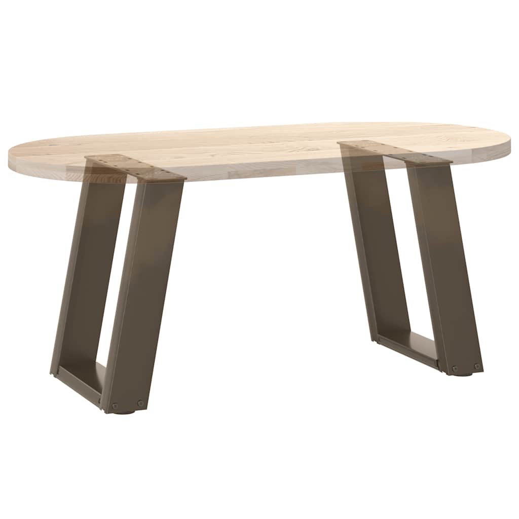 Pieds de table basse en U 2 pièces Acier naturel 38 x (42-43) cm Acier - XIOS