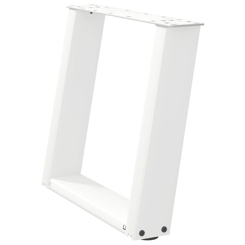 Pieds de table basse en U, 2 pièces, blanc, 50 x (42-43) cm, acier - XIOS