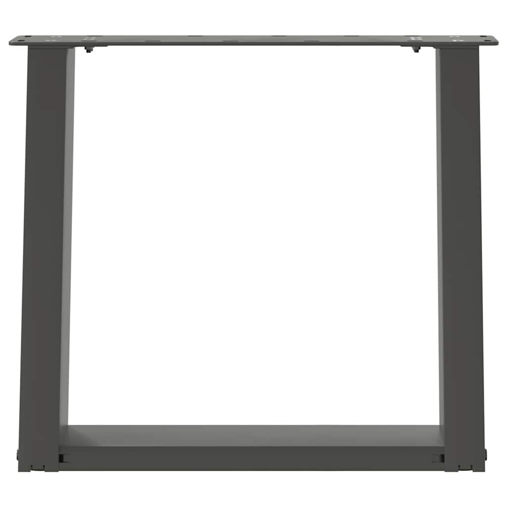 Pieds de table basse en U, 2 pièces, anthracite, 50 x (42-43) cm, acier - XIOS