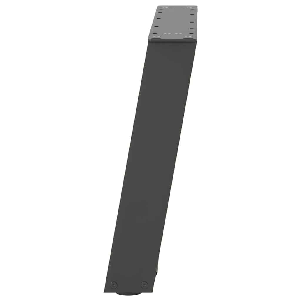 Pieds de table basse en U, 2 pièces, anthracite, 50 x (42-43) cm, acier - XIOS