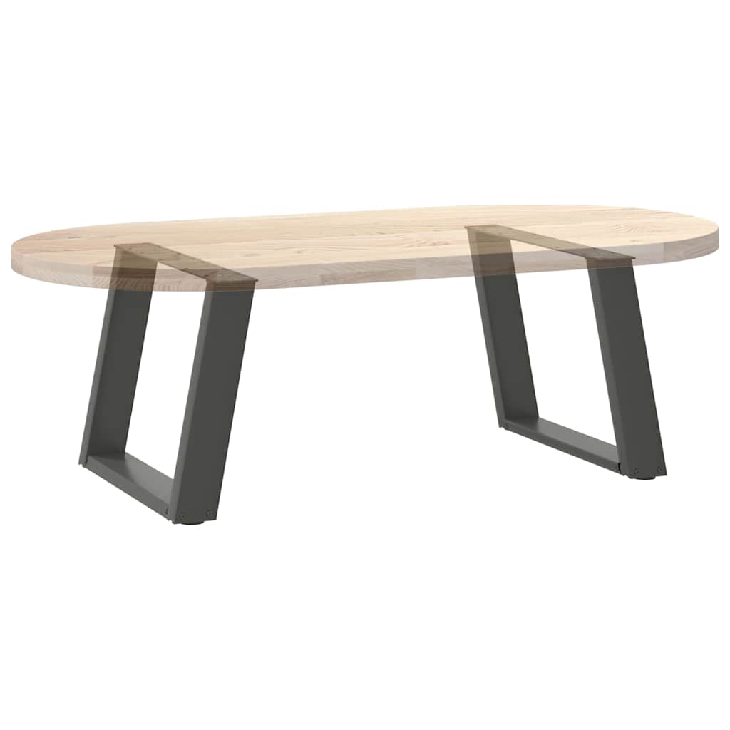 Pieds de table basse en U, 2 pièces, anthracite, 50 x (42-43) cm, acier - XIOS