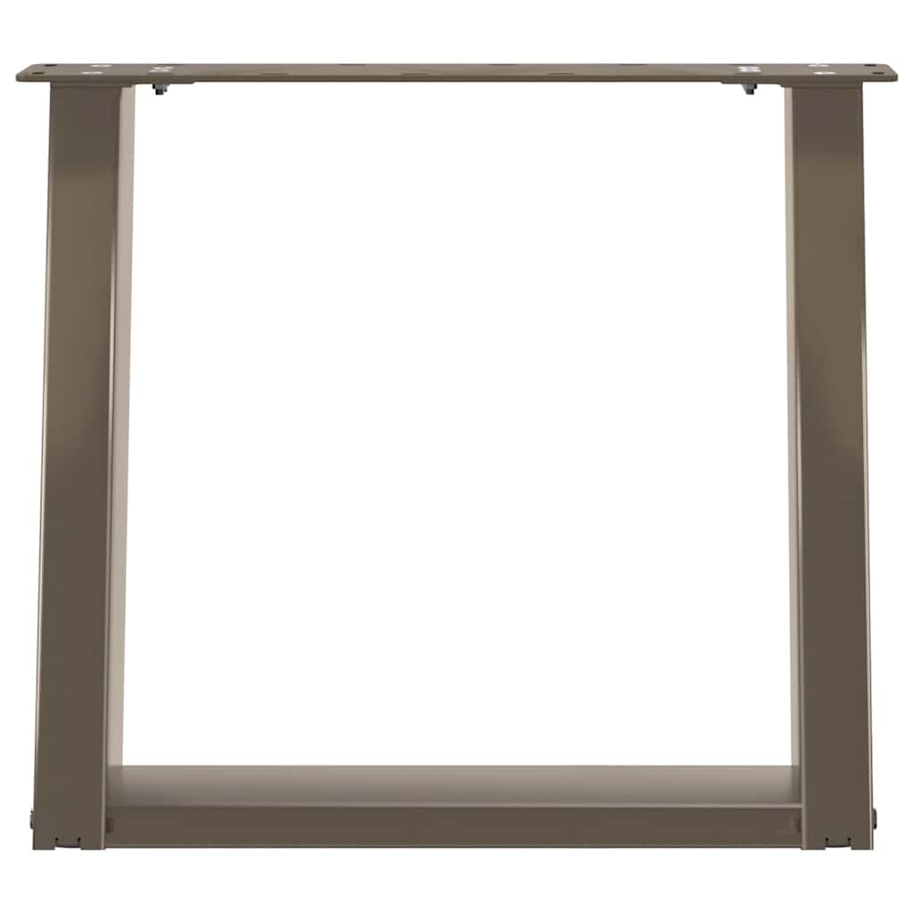 Pieds de table basse en U, 2 pièces, acier naturel, 50 x (42-43) cm - XIOS