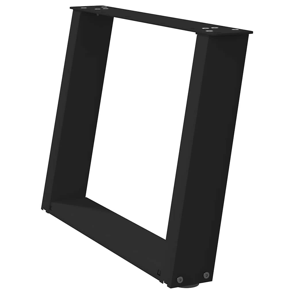 Pieds de table basse en U, 2 pièces, noir, 60 x (42-43) cm, acier - XIOS