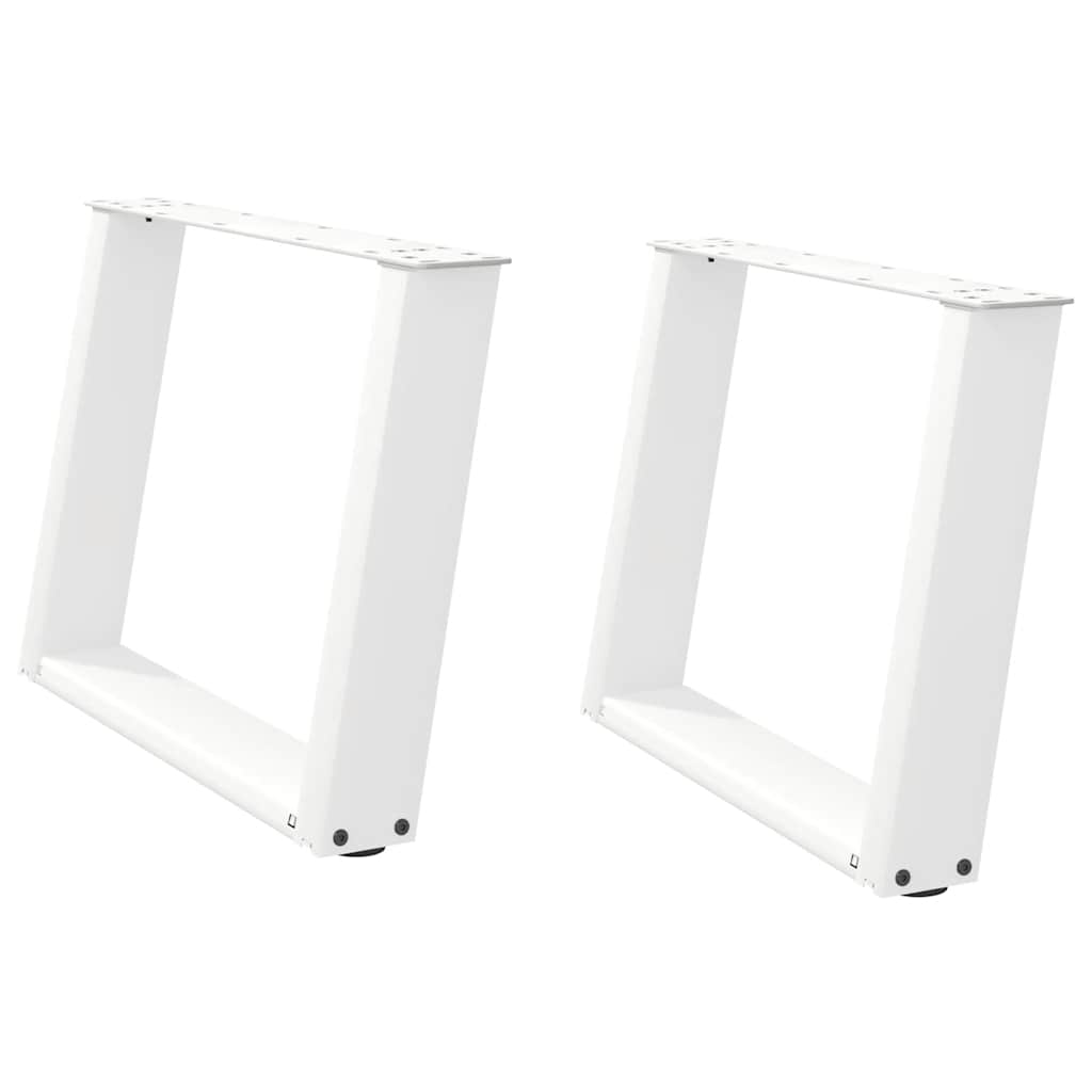 Pieds de table basse en U 2 pièces Blanc 60 x (42-43) cm Acier - XIOS