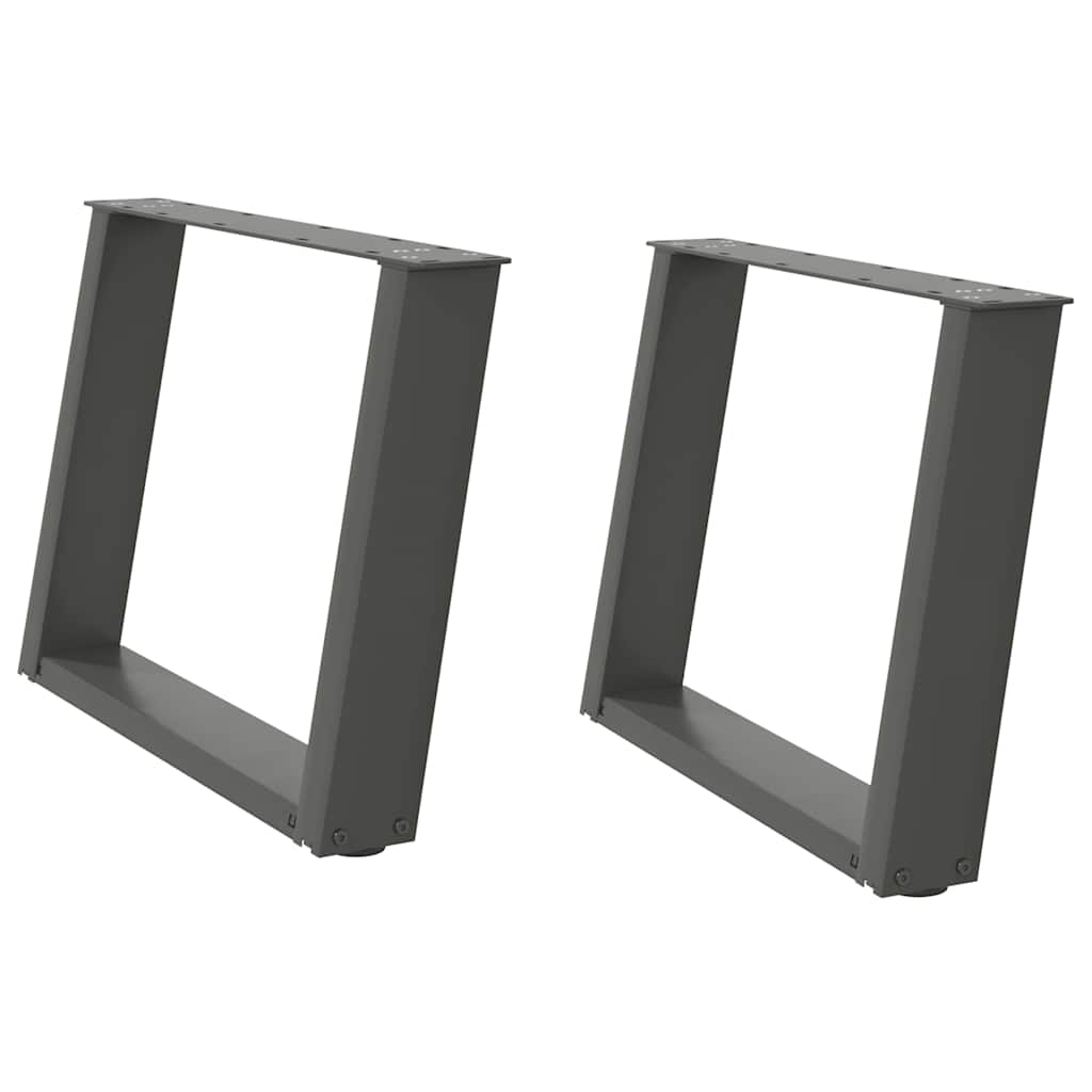 Pieds de table basse en U 2 pièces Anthracite 60 x (42-43) cm Acier - XIOS