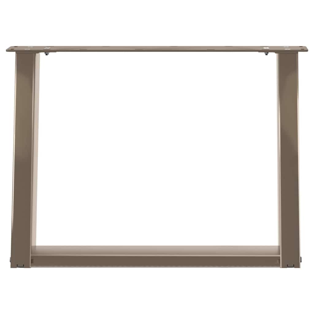 Pieds de table basse en U, 2 pièces, acier naturel, 60 x (42-43) cm - XIOS