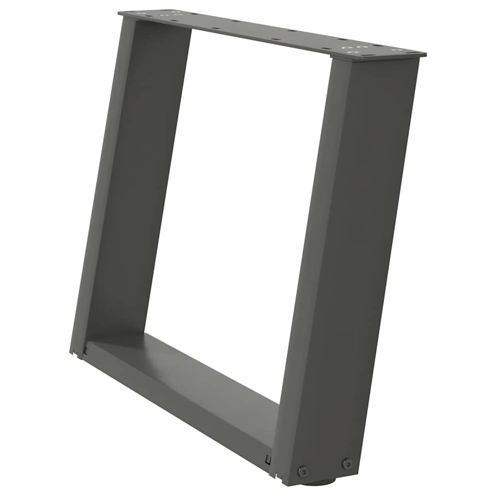 Pieds de table basse en U 2 pièces Anthracite 70 x (42-43) cm Acier - XIOS
