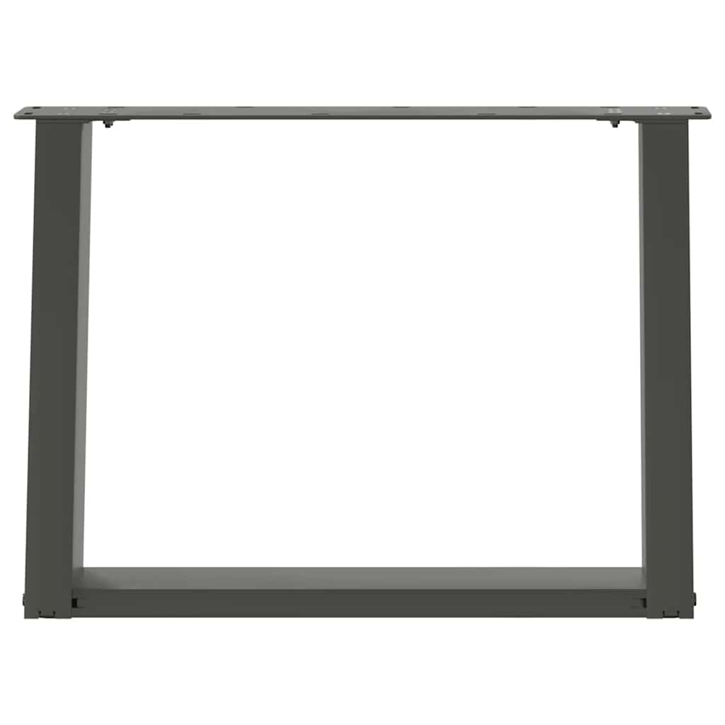 Pieds de table basse en U 2 pièces Anthracite 70 x (42-43) cm Acier - XIOS